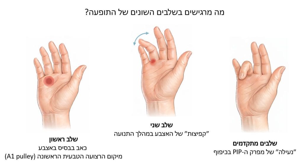 אצבע הדק (Trigger Finger) בילדים ומבוגרים